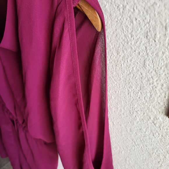 Luck and Love Burgundy Long Sleeve Lulu's Romper. - Picture 8 of 9